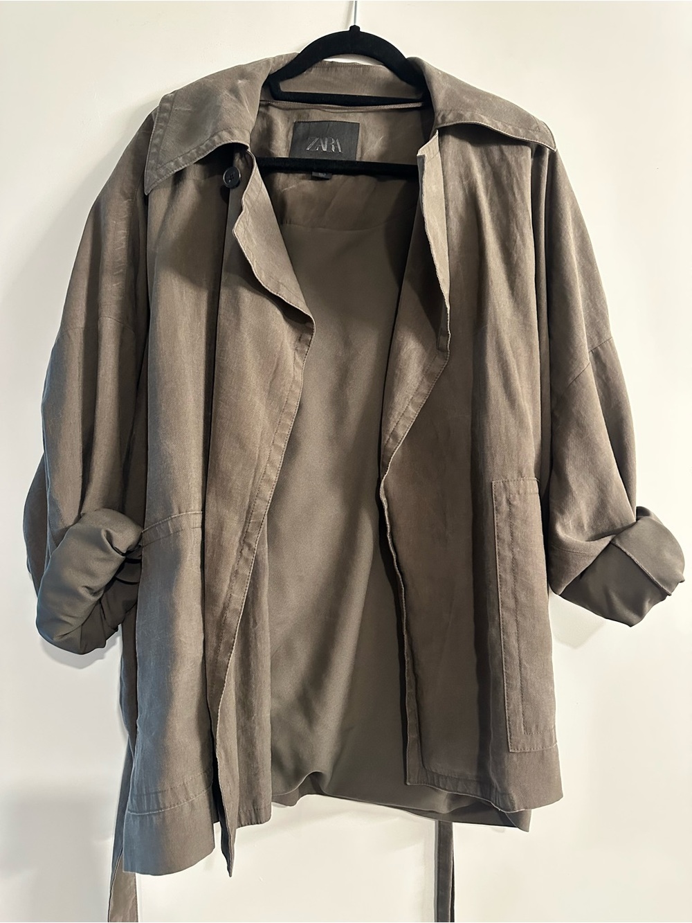 Zara Black and Brown Jacket with Branded Label
